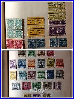 1000++ORGANIZED ACCUMULATION all 1920s PRECANCELED U. S. STAMPS HINGED A-M STATES