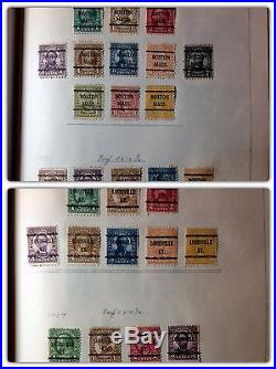 1000++ORGANIZED ACCUMULATION all 1920s PRECANCELED U. S. STAMPS HINGED A-M STATES