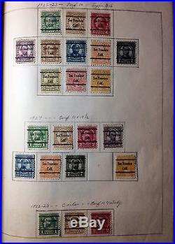 1000++ORGANIZED ACCUMULATION all 1920s PRECANCELED U. S. STAMPS HINGED A-M STATES