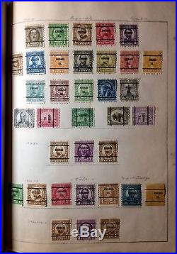 1000++ORGANIZED ACCUMULATION all 1920s PRECANCELED U. S. STAMPS HINGED A-M STATES