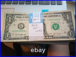 100 -2013 star notes 1 dollar bills unsearched-all star notes 100 -2013 star notes 1 dollar bills unsearched-all star notes