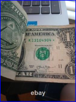 100 -2013 star notes 1 dollar bills unsearched-all star notes