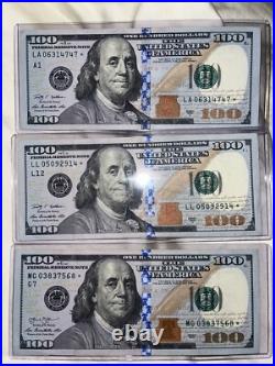 100 Dollar Star Note Bills, All Serial Numbers Random Years! Au Mint