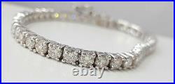 10 Carat Diamond Tennis Bracelet 14k White Gold Natural Round Cut D/VS1