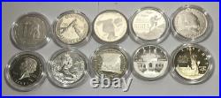 10pc Modern US Commemorative Dollar Set. In Original Capsule. All Different