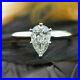 14k White Gold Finish 2.33 ctw Pear Cut Diamond Solitaire Engagement Ring 5 6 7