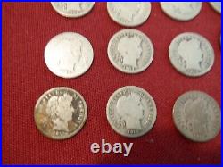 15 Barber Dimes All Circulated 1899/1914 See Description for Specifics