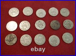 15 Barber Dimes All Circulated 1899/1914 See Description for Specifics