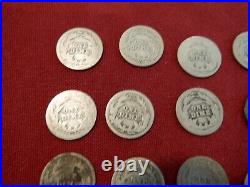 15 Barber Dimes All Circulated 1899/1914 See Description for Specifics