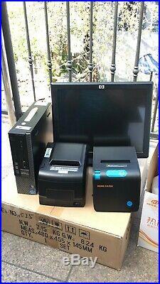 15 Touchscreen All In One POS System Restaurant Point Of Sale 2 Printers