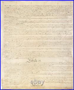 1787 United States Constitution All Pages 1-4 Signatures 17 x 22 Art Prints