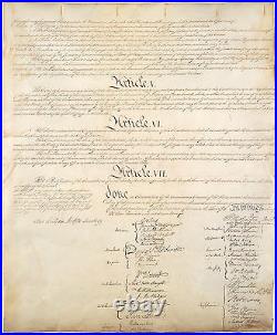 1787 United States Constitution All Pages 1-4 Signatures 17 x 22 Art Prints