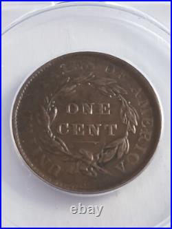 1837 Large Cent Liberty Head Graded All Original ANACS Grade EF45