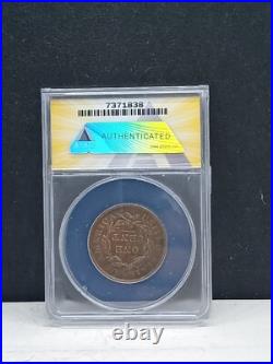 1837 Large Cent Liberty Head Graded All Original ANACS Grade EF45