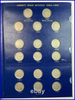 1883-1912 Liberty Head V Nickel Complete Set With All Key Dates
