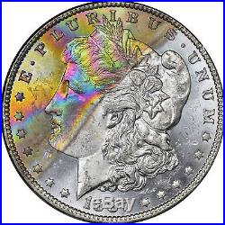 1887 MS/Unc/BU Original Neon BAG TONE All NATURAL Rainbow Special Coin