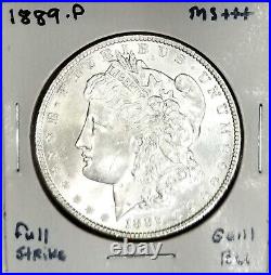 1889-P Morgan Dollar Better Date All White MS +++ Gem BU No Res