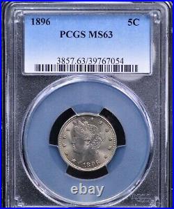 1896 Liberty V Nickel Pcgs Ms 63 Extremely Scarce Across All Mint State Grades