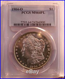 1904 O Morgan Silver Dollar Pcgs Ms 64 Pl Stunning! Please View All Photos