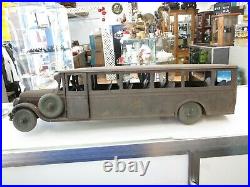 1920's Buddy L 28 Pressed Steel Bus All Original Excellent For Restoration