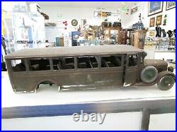 1920's Buddy L 28 Pressed Steel Bus All Original Excellent For Restoration