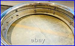 1920s antique LUDWIG SNARE DRUM vintage 14X4 8-LUG eight ALL METAL 2 PIECE SHELL