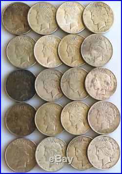 1922-1923 Grade VF-XF 20 Peace Silver Dollars NO CULLS-ALL NICE COINS