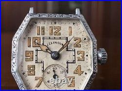 1929 Vintage rare Art Deco Illinois Ace watch, American vintage, all original