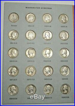 1932-1962 Pds Complete Set Of 80 Silver Washington Quarters With All Key Dates