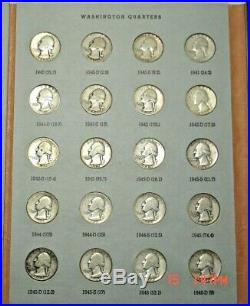 1932-1962 Pds Complete Set Of 80 Silver Washington Quarters With All Key Dates