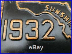 1932 Original Florida License Plate Topper Florida All Year