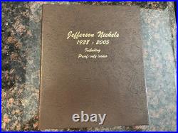 1938-2005 Jefferson Nickel Album Including Proofs with Coins All Years & Mints