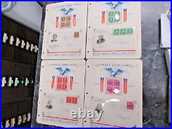 1940 Famous Americans FDCs Sc 859-893 All 35 With Mint Blocks in FAS Binder