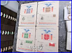 1940 Famous Americans FDCs Sc 859-893 All 35 With Mint Blocks in FAS Binder