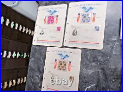 1940 Famous Americans FDCs Sc 859-893 All 35 With Mint Blocks in FAS Binder