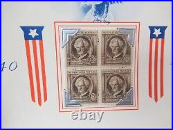 1940 Famous Americans FDCs Sc 859-893 All 35 With Mint Blocks in FAS Binder