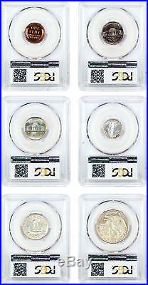 1942 PR Set PCGS/CAC PR 64-67 (6 Coins) 6 Proofs, All CAC 6 Proofs, All CAC
