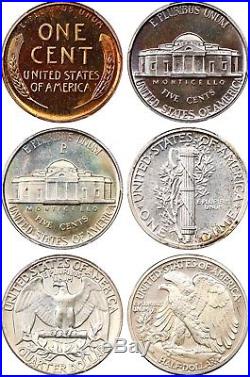 1942 PR Set PCGS/CAC PR 64-67 (6 Coins) 6 Proofs, All CAC 6 Proofs, All CAC
