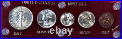 1945 P Choice/gem/bu Mint Set All Brilliant Uncirculated In Red Capital Holder