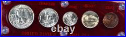 1945 P Choice/gem/bu Mint Set All Brilliant Uncirculated In Red Capital Holder