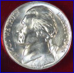 1945 P Choice/gem/bu Mint Set All Brilliant Uncirculated In Red Capital Holder