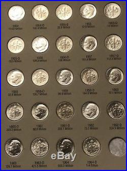 1946-1964 Set Silver Roosevelt Dimes All But 1 Uncirculated to BU NICE SET