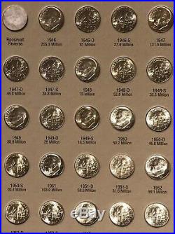 1946-1964 Set Silver Roosevelt Dimes All Uncirculated to BU NICE SET