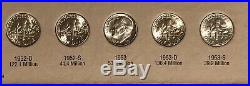 1946-1964 Set Silver Roosevelt Dimes All Uncirculated to BU NICE SET