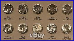 1946-1964 Set Silver Roosevelt Dimes All Uncirculated to BU NICE SET