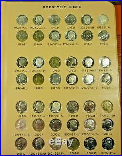 1946-2012-P, D, S Complete Roosevelt Dime Set Dansco BU + ALL Silver & Clad PROOFS