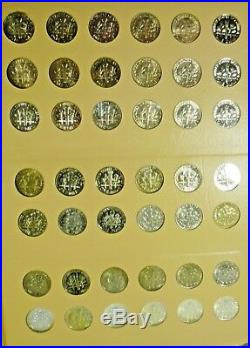 1946-2012-P, D, S Complete Roosevelt Dime Set Dansco BU + ALL Silver & Clad PROOFS