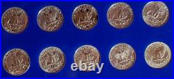 1955 1964 Washington Proof Quarters All Brilliant Uncirculated