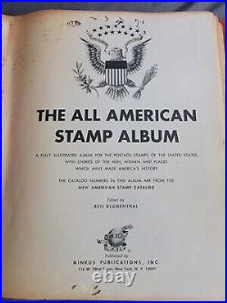 1965 Minkus The All American U. S. Stamp Album 1847-1964 with over 250 Stamps