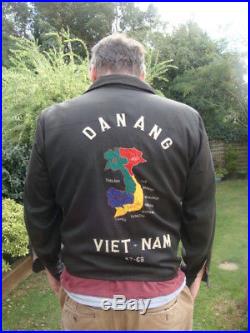 1966 Vietnam Souvenir Tour jacket 3rd Div Marine Da-Nang all original large size